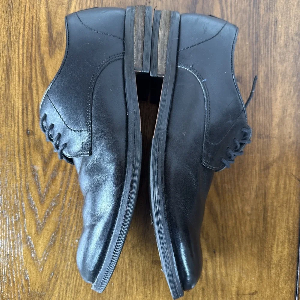 TAILORED CULTURE‎ STAFFORD SHOES GENUINE LEATHER MENS 8 M BLACK
